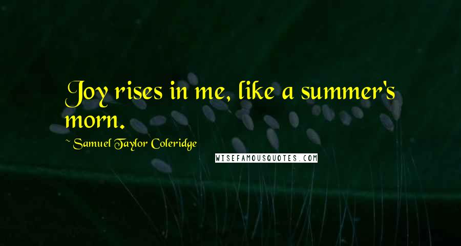 Samuel Taylor Coleridge Quotes: Joy rises in me, like a summer's morn.