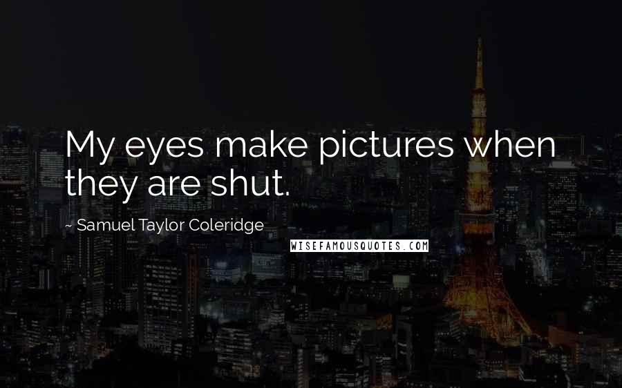 Samuel Taylor Coleridge Quotes: My eyes make pictures when they are shut.