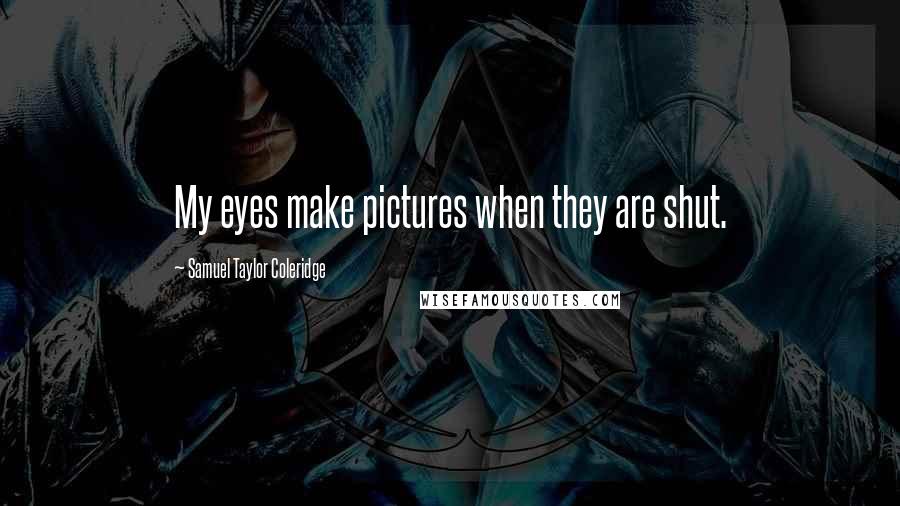 Samuel Taylor Coleridge Quotes: My eyes make pictures when they are shut.