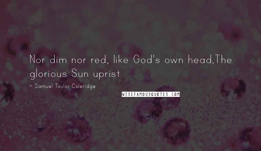 Samuel Taylor Coleridge Quotes: Nor dim nor red, like God's own head,The glorious Sun uprist