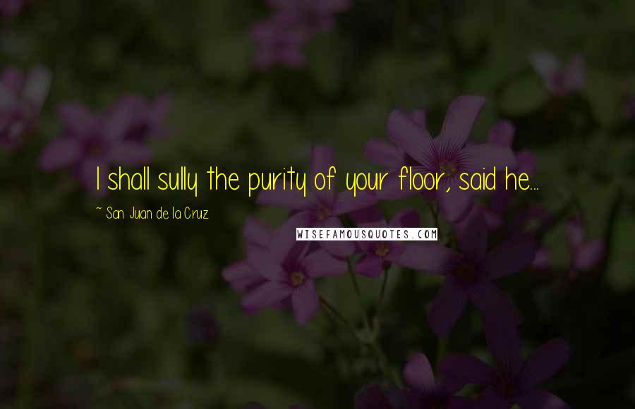 San Juan De La Cruz Quotes: I shall sully the purity of your floor, said he...