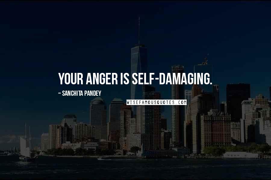 Sanchita Pandey Quotes: Your anger is self-damaging.