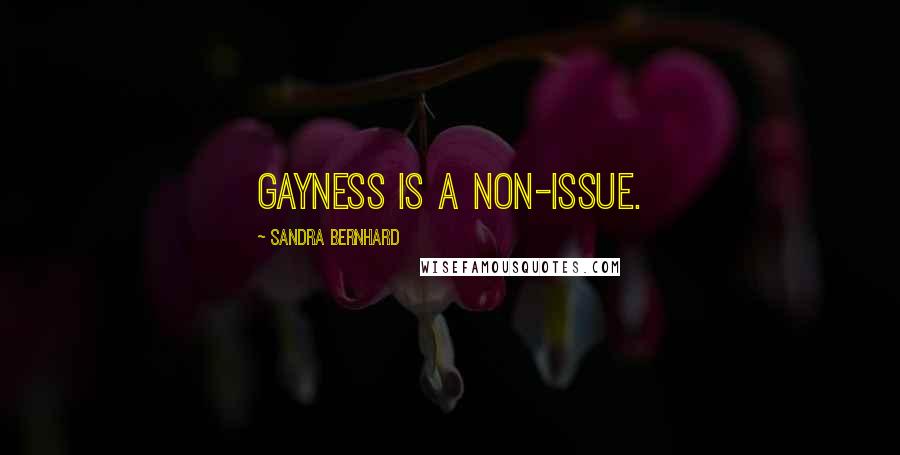 Sandra Bernhard Quotes: Gayness is a non-issue.