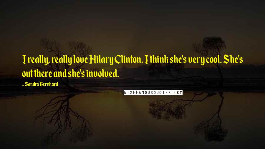 Sandra Bernhard Quotes: I really, really love Hilary Clinton. I think she's very cool. She's out there and she's involved.