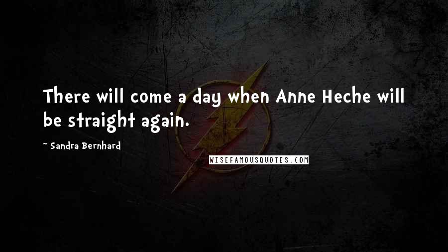 Sandra Bernhard Quotes: There will come a day when Anne Heche will be straight again.