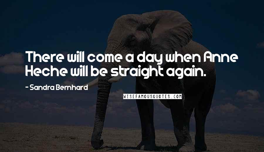 Sandra Bernhard Quotes: There will come a day when Anne Heche will be straight again.