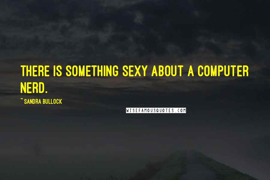 Sandra Bullock Quotes: There is something sexy about a computer nerd.