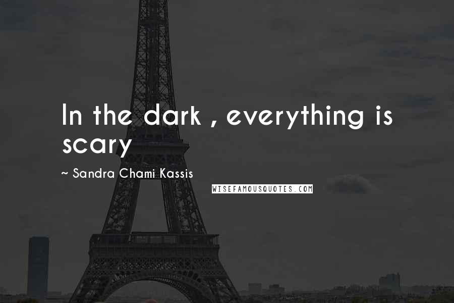 Sandra Chami Kassis Quotes: In the dark , everything is scary