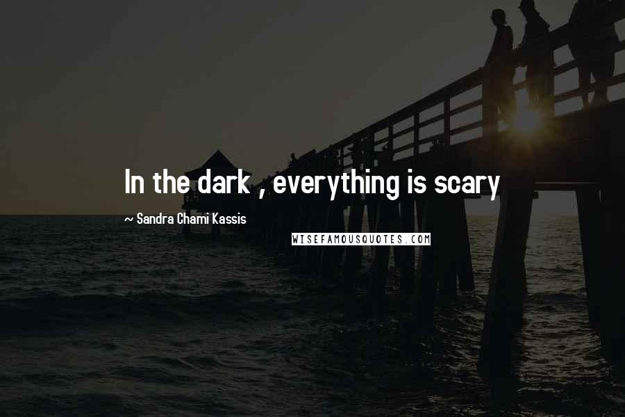 Sandra Chami Kassis Quotes: In the dark , everything is scary