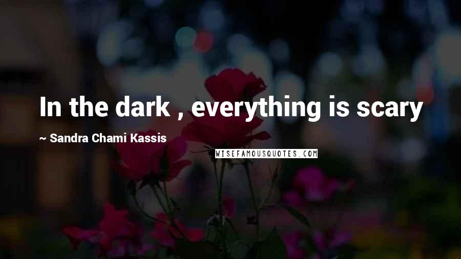 Sandra Chami Kassis Quotes: In the dark , everything is scary