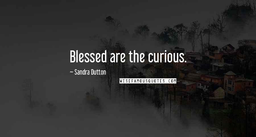 Sandra Dutton Quotes: Blessed are the curious.