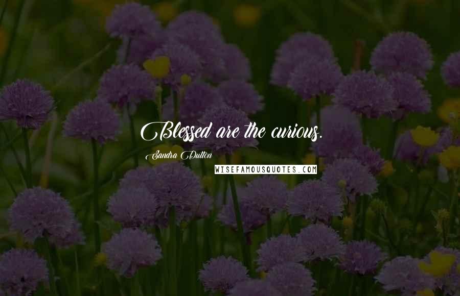 Sandra Dutton Quotes: Blessed are the curious.