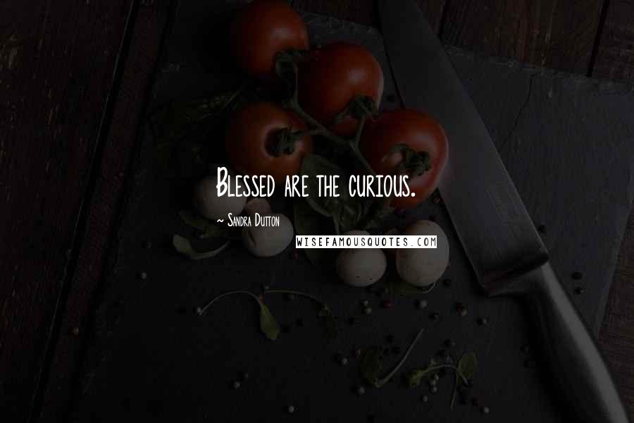 Sandra Dutton Quotes: Blessed are the curious.