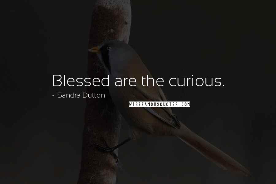 Sandra Dutton Quotes: Blessed are the curious.