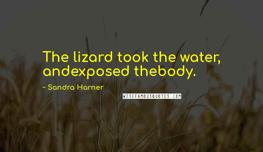 Sandra Harner Quotes: The lizard took the water, andexposed thebody.