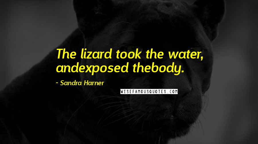 Sandra Harner Quotes: The lizard took the water, andexposed thebody.