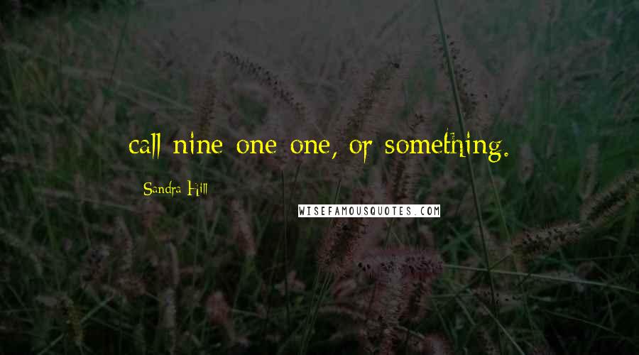 Sandra Hill Quotes: call nine-one-one, or something.