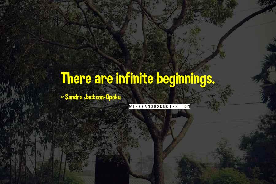 Sandra Jackson-Opoku Quotes: There are infinite beginnings.
