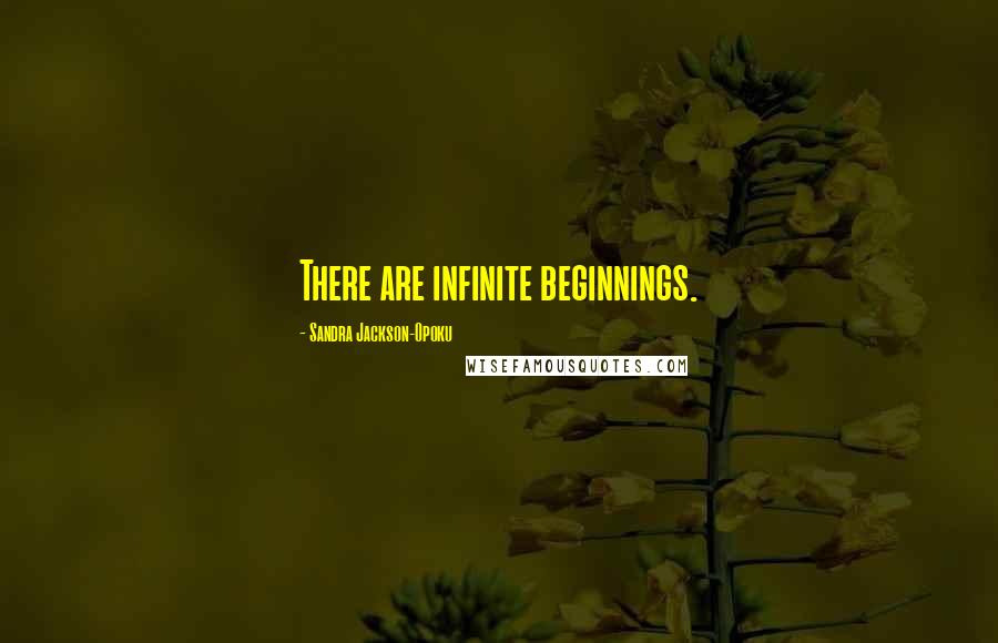 Sandra Jackson-Opoku Quotes: There are infinite beginnings.