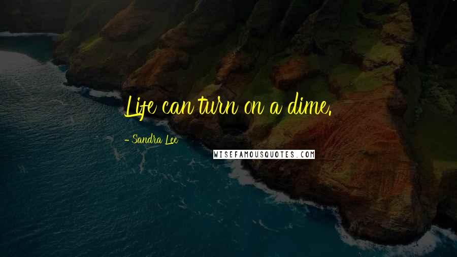 Sandra Lee Quotes: Life can turn on a dime.