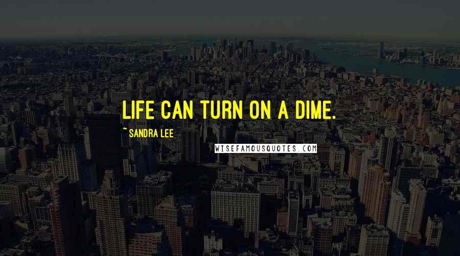 Sandra Lee Quotes: Life can turn on a dime.