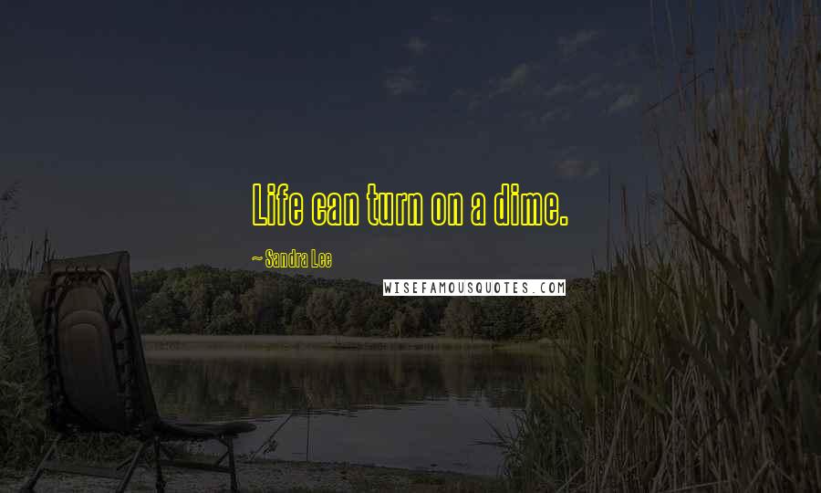 Sandra Lee Quotes: Life can turn on a dime.