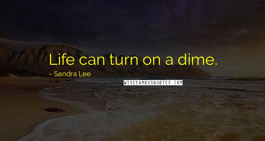 Sandra Lee Quotes: Life can turn on a dime.