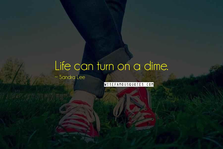 Sandra Lee Quotes: Life can turn on a dime.