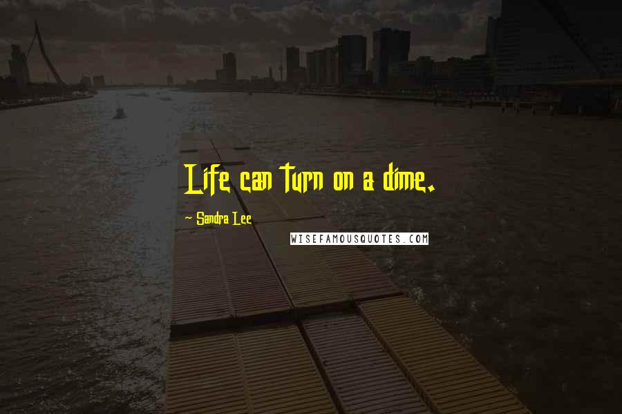 Sandra Lee Quotes: Life can turn on a dime.