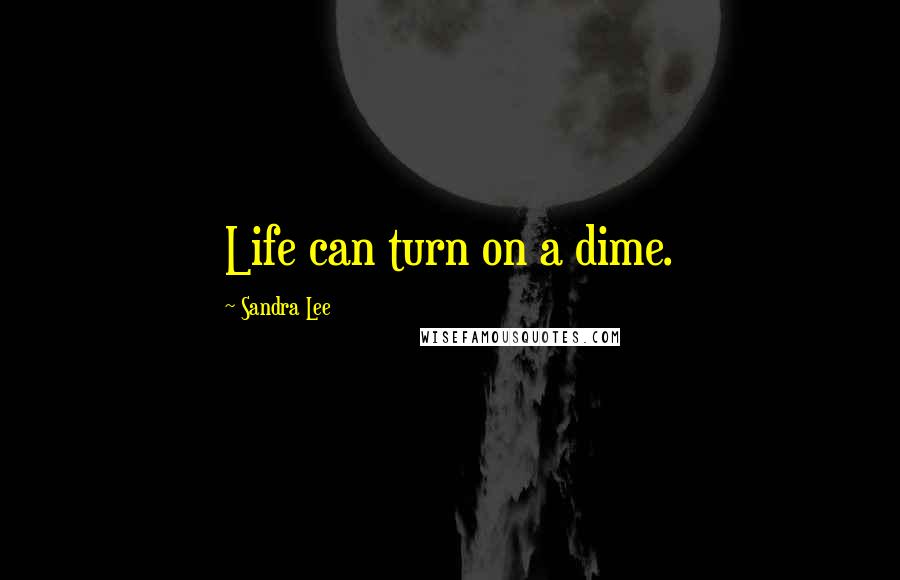 Sandra Lee Quotes: Life can turn on a dime.