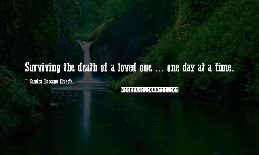 Sandra Toscano Huerta Quotes: Surviving the death of a loved one ... one day at a time.