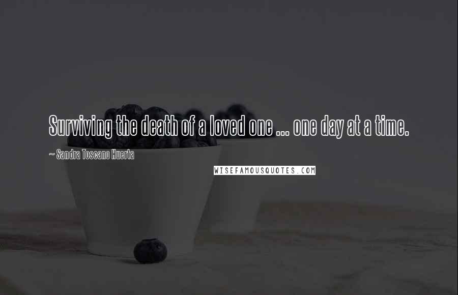 Sandra Toscano Huerta Quotes: Surviving the death of a loved one ... one day at a time.