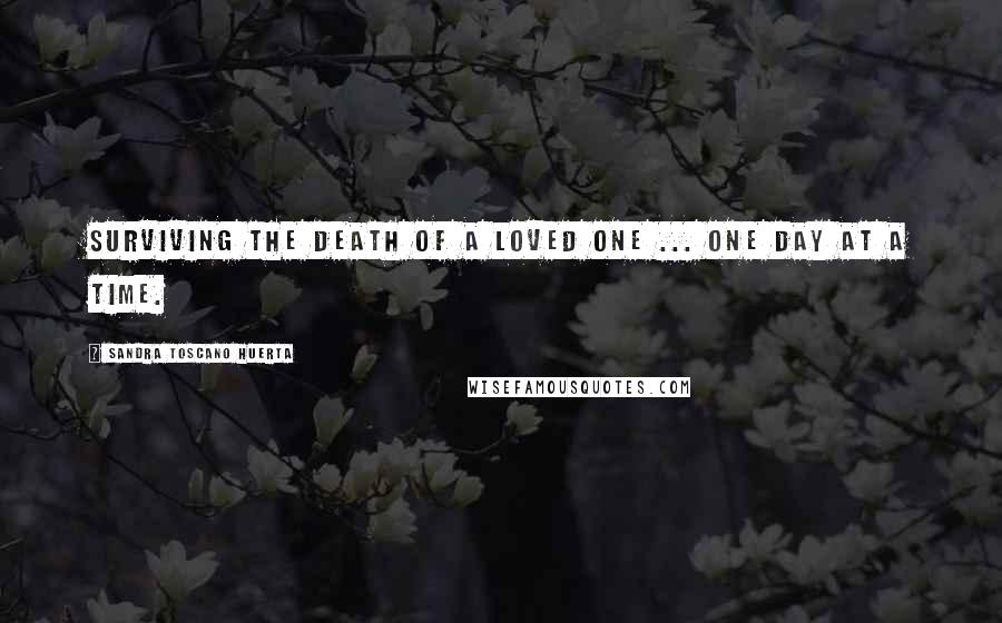 Sandra Toscano Huerta Quotes: Surviving the death of a loved one ... one day at a time.