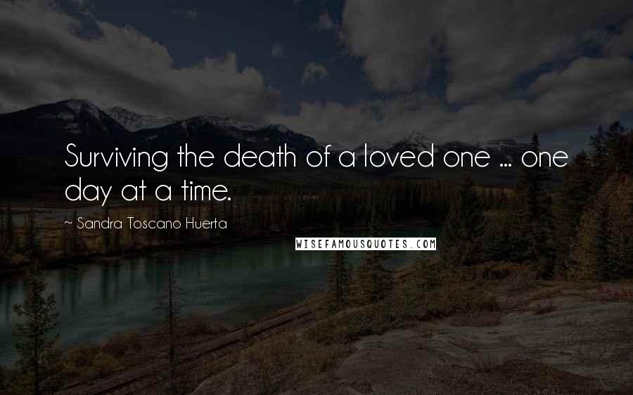 Sandra Toscano Huerta Quotes: Surviving the death of a loved one ... one day at a time.