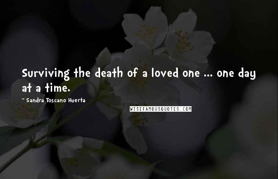 Sandra Toscano Huerta Quotes: Surviving the death of a loved one ... one day at a time.