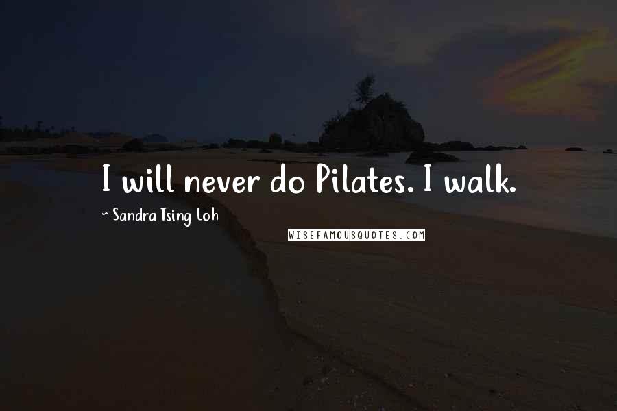 Sandra Tsing Loh Quotes: I will never do Pilates. I walk.