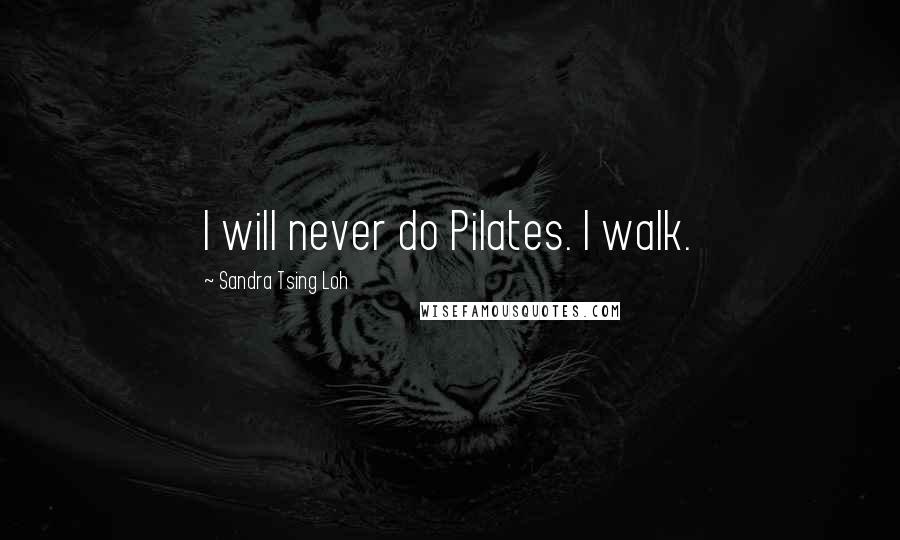 Sandra Tsing Loh Quotes: I will never do Pilates. I walk.