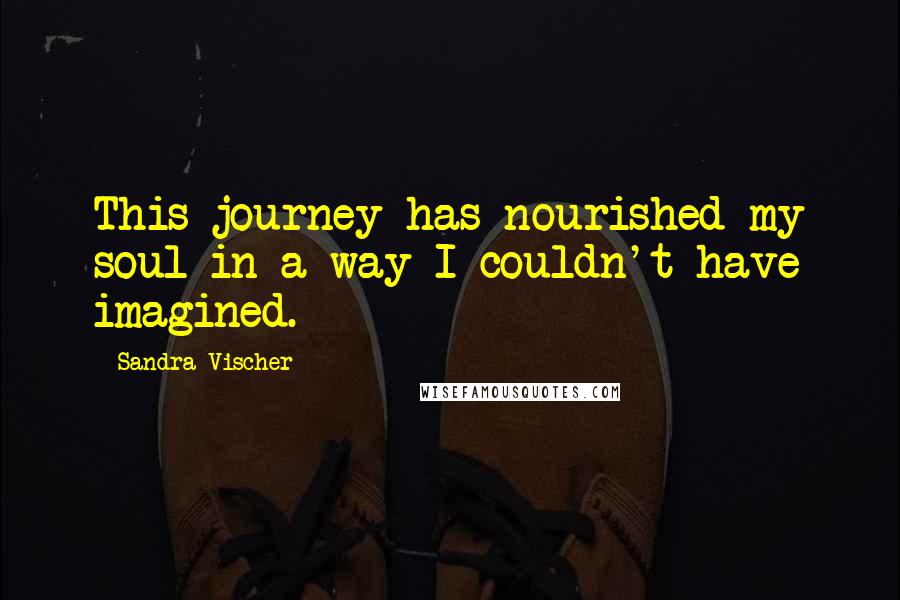 Sandra Vischer Quotes: This journey has nourished my soul in a way I couldn't have imagined.