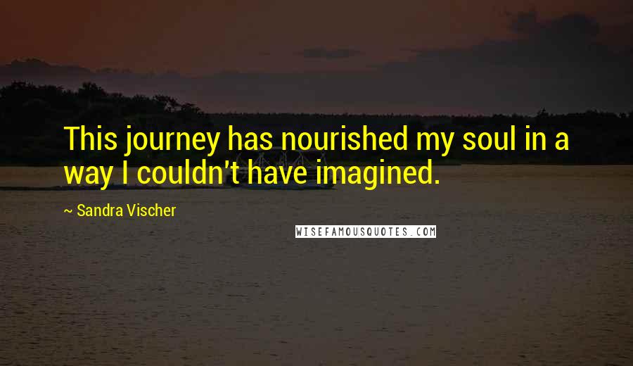 Sandra Vischer Quotes: This journey has nourished my soul in a way I couldn't have imagined.