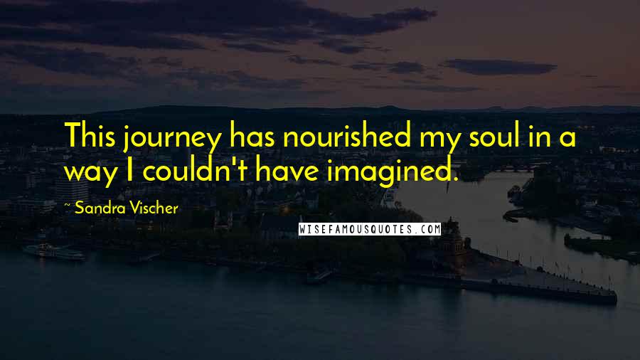 Sandra Vischer Quotes: This journey has nourished my soul in a way I couldn't have imagined.