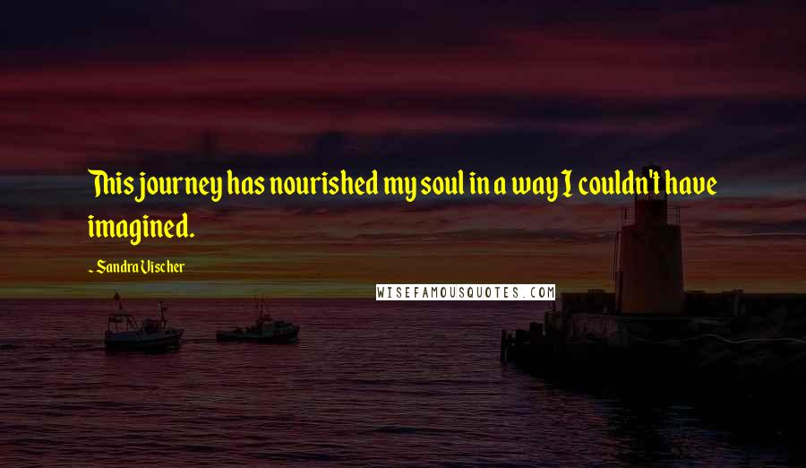 Sandra Vischer Quotes: This journey has nourished my soul in a way I couldn't have imagined.