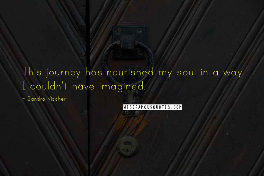 Sandra Vischer Quotes: This journey has nourished my soul in a way I couldn't have imagined.