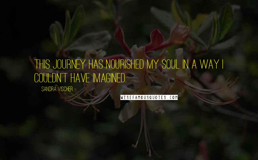 Sandra Vischer Quotes: This journey has nourished my soul in a way I couldn't have imagined.