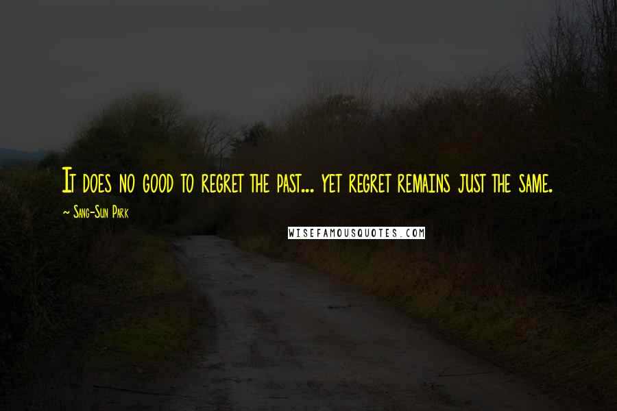 Sang-Sun Park Quotes: It does no good to regret the past... yet regret remains just the same.