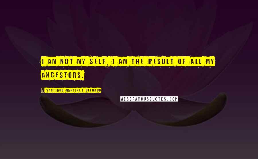 Santiago Martinez Delgado Quotes: I am not my self, I am the result of all my ancestors.