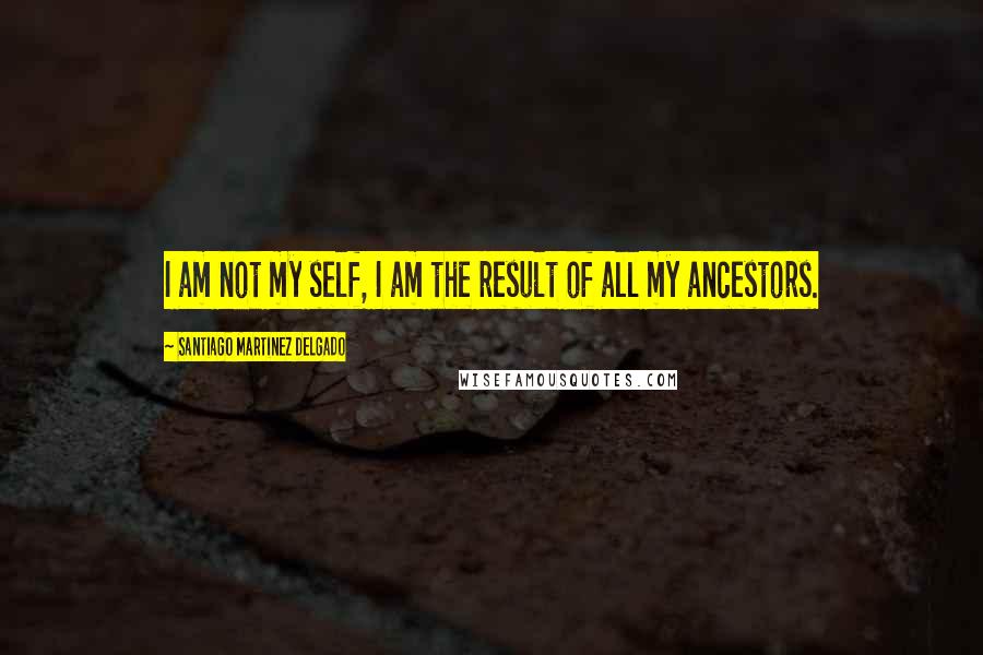 Santiago Martinez Delgado Quotes: I am not my self, I am the result of all my ancestors.