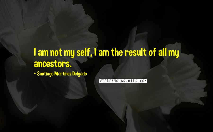 Santiago Martinez Delgado Quotes: I am not my self, I am the result of all my ancestors.