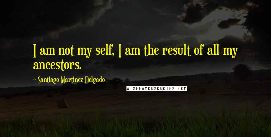 Santiago Martinez Delgado Quotes: I am not my self, I am the result of all my ancestors.