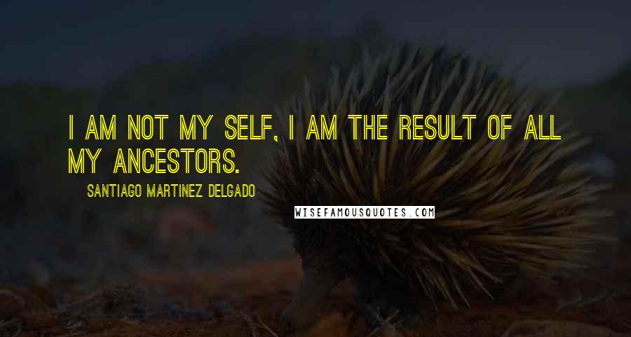 Santiago Martinez Delgado Quotes: I am not my self, I am the result of all my ancestors.