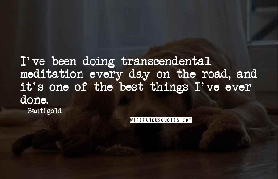 Santigold Quotes: I've been doing transcendental meditation every day on the road, and it's one of the best things I've ever done.